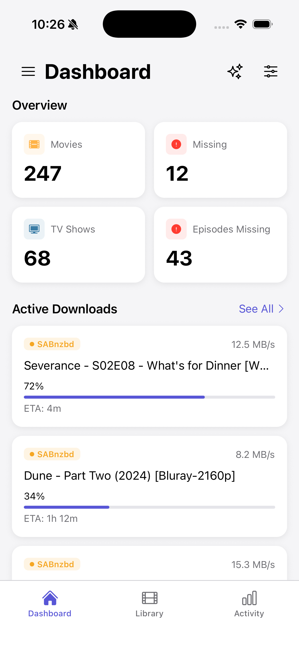 Dashboard screenshot